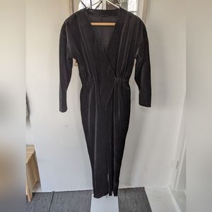Vintage Black Velvet Jumpsuit